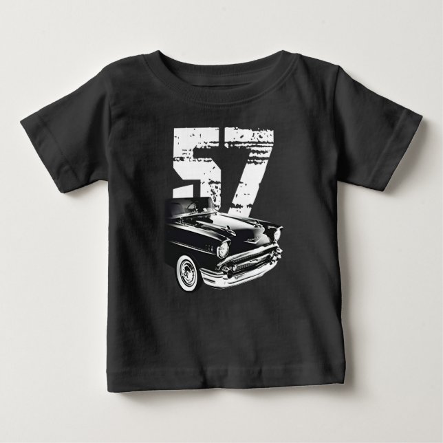 Camiseta Silhueta de vista frontal de ar Chevy Bel 1957 (Frente)