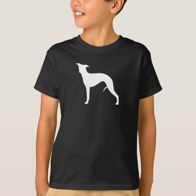 Camiseta Silhueta de Whippet (Frente)