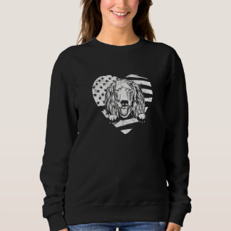 Camiseta Silhueta do Cão Boykin Spaniel Com Ba da Bandeira 