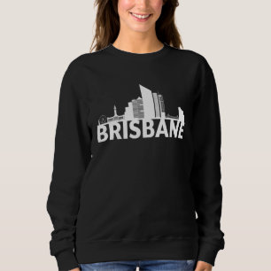 Camiseta Silhueta do Contorno da Cidade de Brisbane Austrál