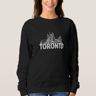 Camiseta Silhueta do Contorno da Cidade do Toronto Canadá