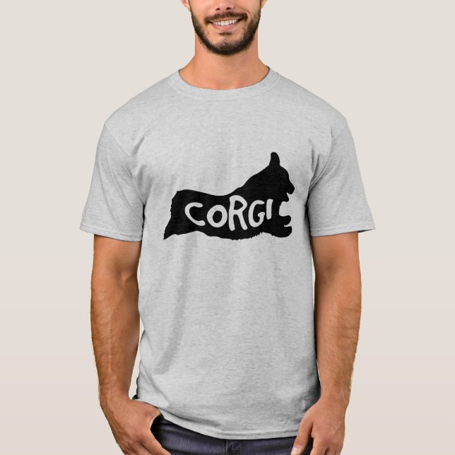 Camiseta Silhueta do Corgi (Frente)