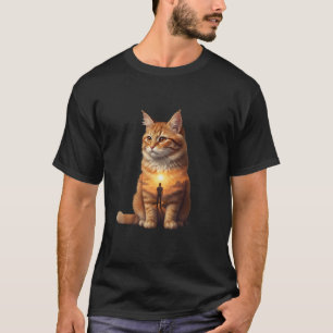 Camiseta Silhueta do Gato do Pôr do Sol da Jornada