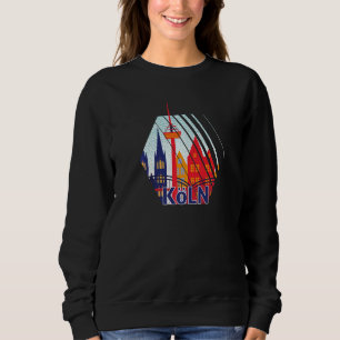Camiseta Silhueta do Horizonte da Cidade de Colônia Alemanh