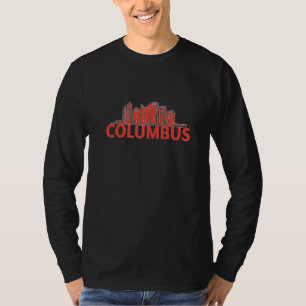 Camiseta Silhueta do horizonte da cidade de Columbus Ohio E