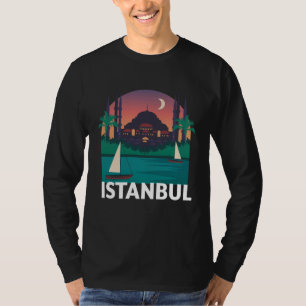 Camiseta Silhueta do horizonte da cidade de Istambul Turqui