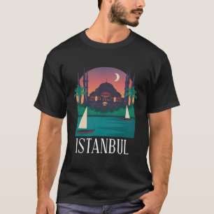 Camiseta Silhueta do horizonte da cidade de Istambul Turqui