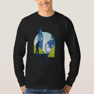 Camiseta Silhueta do horizonte da cidade de Londres Inglate