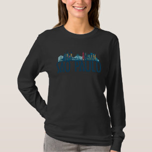 Camiseta Silhueta do horizonte da cidade de São Paulo Brasi