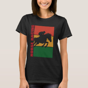 Camiseta Silhueta do Jockey de Corrida de Cavalos Cavalo Ga
