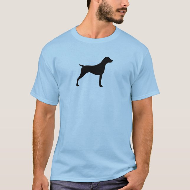 Camiseta Silhueta do Pointer de Cabelo Curto Alemão (Frente)