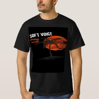 Camiseta Silhueta do Pôr do Sol Voz Suave – Minima