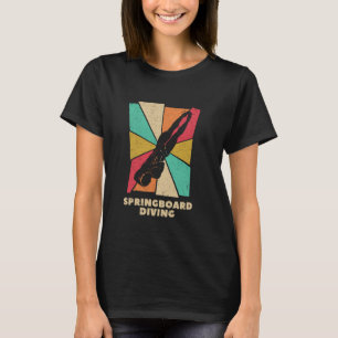 Camiseta Silhueta do Saltador de Plataforma de Mergulho com