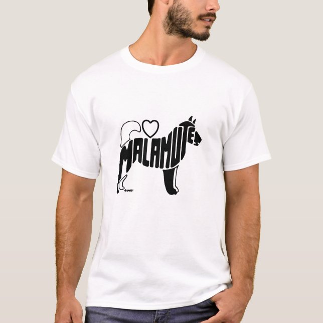 CAMISETA SILHUETA DOS MALAMUTES (Frente)