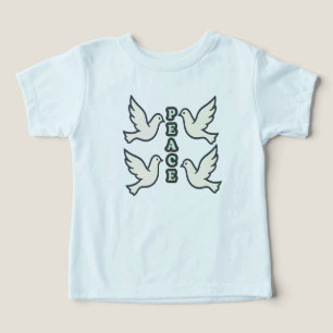 Camiseta Silhueta Dove com "PEACE" - Wearable