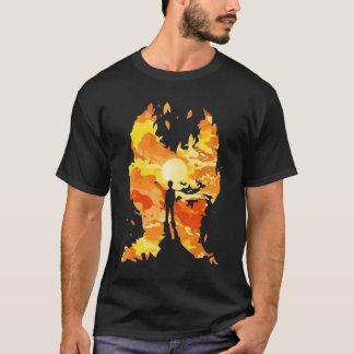 Camiseta Silhueta em Chamas da Imaginação