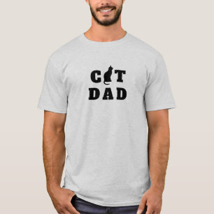 Camiseta Silhueta Fofa de Pai de Gato