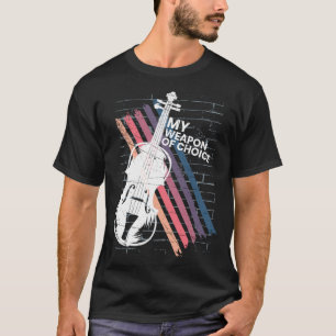 Camiseta Silhueta legal para roupa violina para Arco String