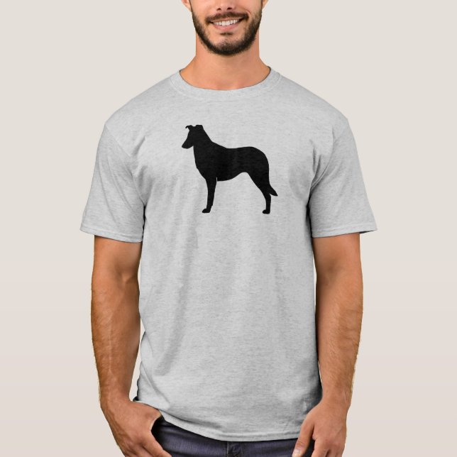 Camiseta Silhueta lisa do Collie (Frente)