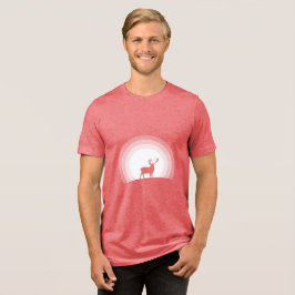 Camiseta Silhueta Majestosa de Veado sob a Luz Lunar