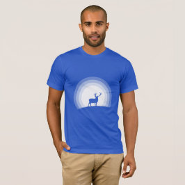 Camiseta Silhueta Majestosa de Veado sob Luz Lunar