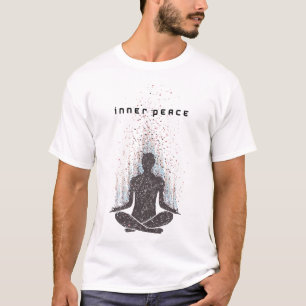 Camiseta Silhueta Meditando Paz Interior Artística