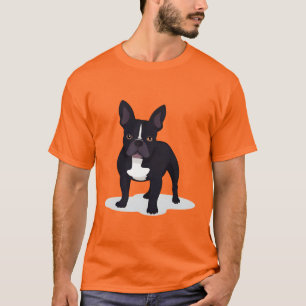 Camiseta Silhueta Mínima de Bulldog Francês