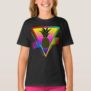 Camiseta Silhueta Moderna Retro Abacaxi Fruta de Verão