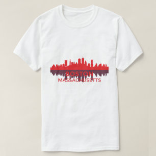 Camiseta Silhueta Ousada do Horizonte de Boston Massachuset