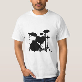 Camiseta Silhueta preta & branca do jogo do cilindro - para