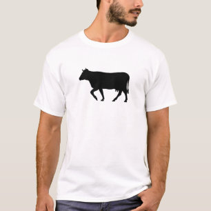 Camiseta Silhueta preta da vaca