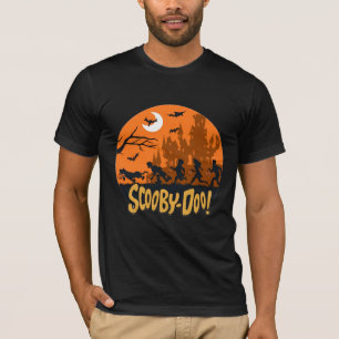 Camiseta Silhueta preta de Halloween do Scooby Doo retrô