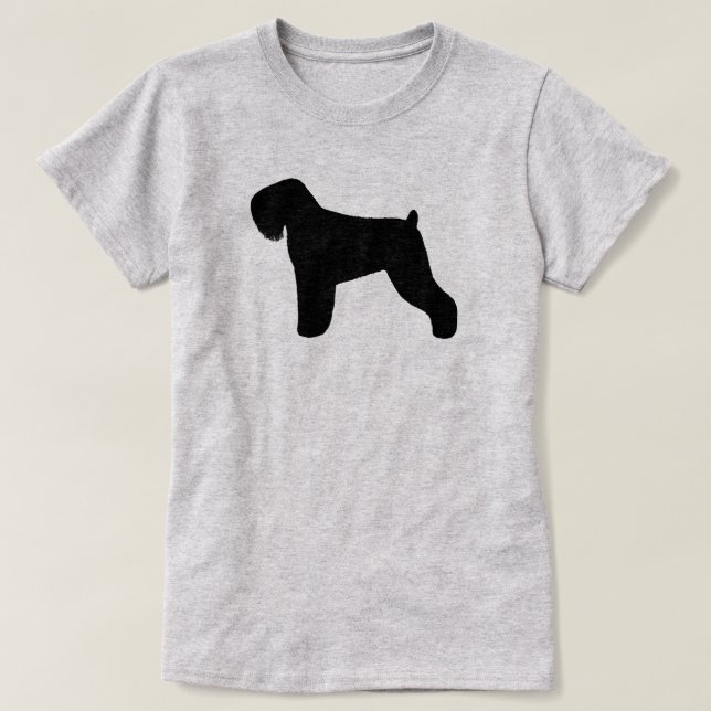 Camiseta Silhueta preta de Terrier do russo (Frente do Design)