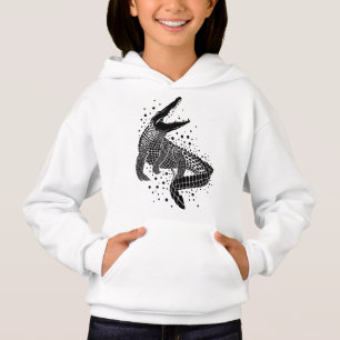 Camiseta Silhueta Preta de um Crocodilo