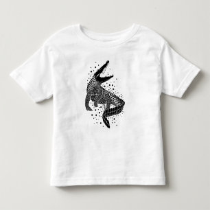 Camiseta Silhueta Preta de um Crocodilo