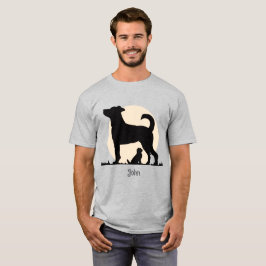 Camiseta Silhueta russa de mamãe e Pup com Bond Emocional