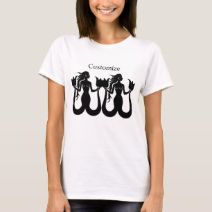 Camiseta Silhueta Sereia de Duas Caudas Thunder_Cove