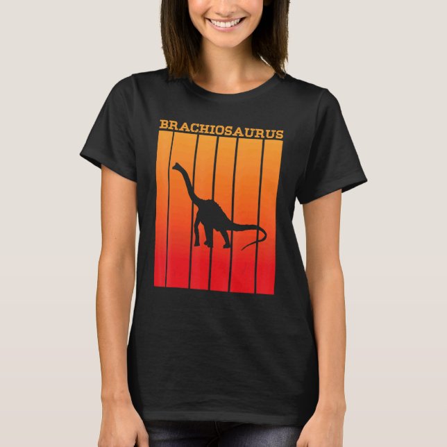 Camiseta Silhueta Sombra Brachiosaurus Ao Sol (Frente)