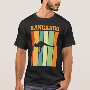 Camiseta Silhueta Sombra De Kangaroo Em Cores Retrovisores
