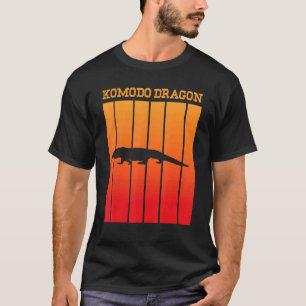 Camiseta Silhueta Sombra Do Komodo Dragon No Sunset