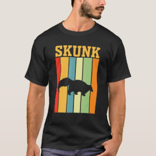Camiseta Silhueta Sombra Do Skunk Em Cores Retroativas