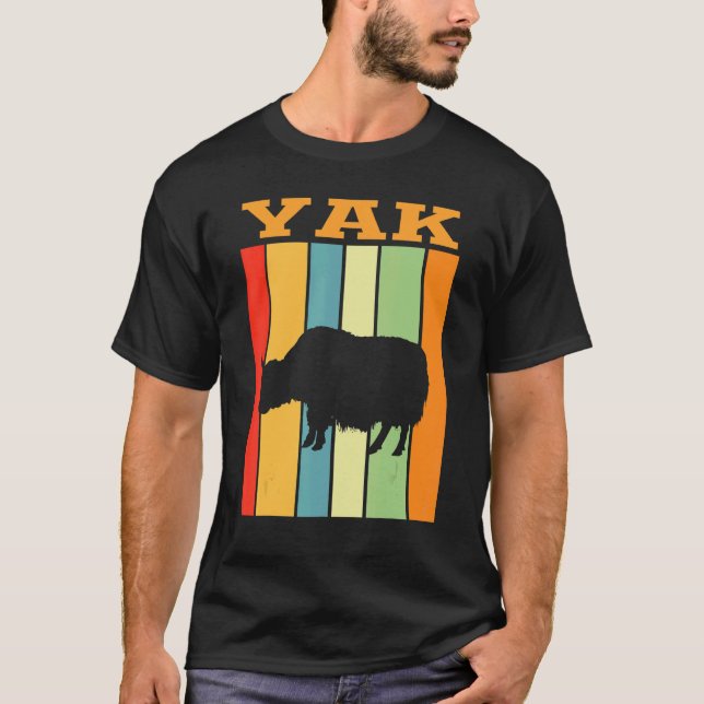Camiseta Silhueta Sombra Yak Em Cores Retroativas (Frente)