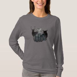 Camiseta Silhuetas artísticas Vixen Stag e Bull HotWife