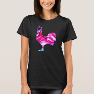 Camiseta Silhuetas de Galinha em Aquarela Arte Amante de Ga