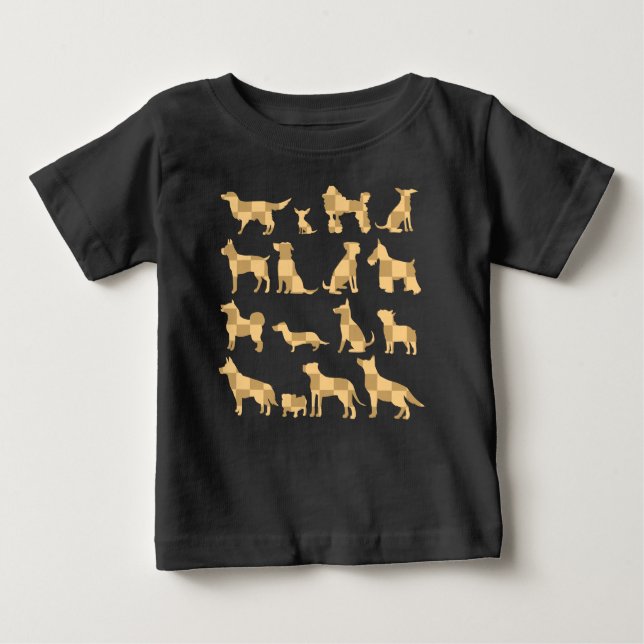 Camiseta Silhuetas de Raças de Cães (Frente)