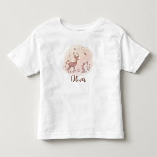 Camiseta Silhuetas Delicadas de Animais da Floresta