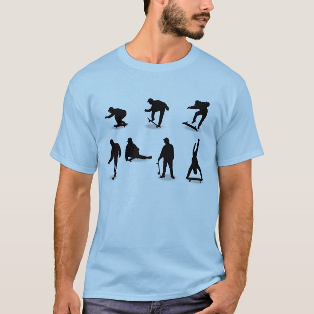 Camiseta silhuetas do patinador (Frente)