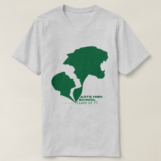 Camiseta Silhuetas verdes para Segundos graus de artes pers (Frente do Design)