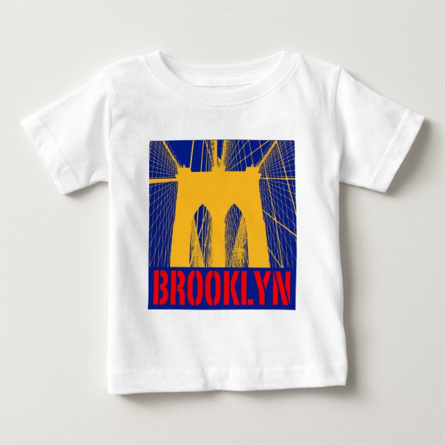 Camiseta Silhuette da ponte Brooklyn (Frente)