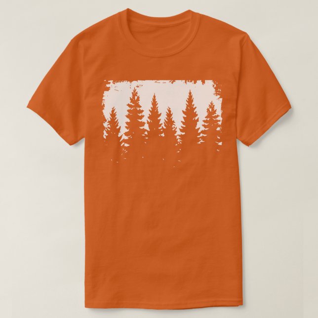 Camiseta Silhuette florestal 5 (Frente do Design)